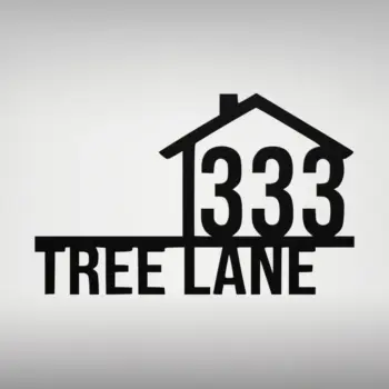 Custom Address Metal Sign