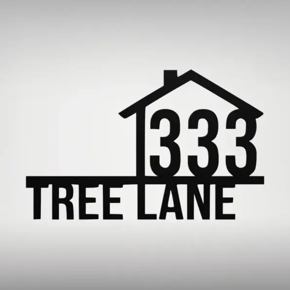 Custom Address Metal Sign