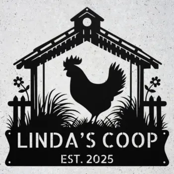Custom Chicken Metal Sign