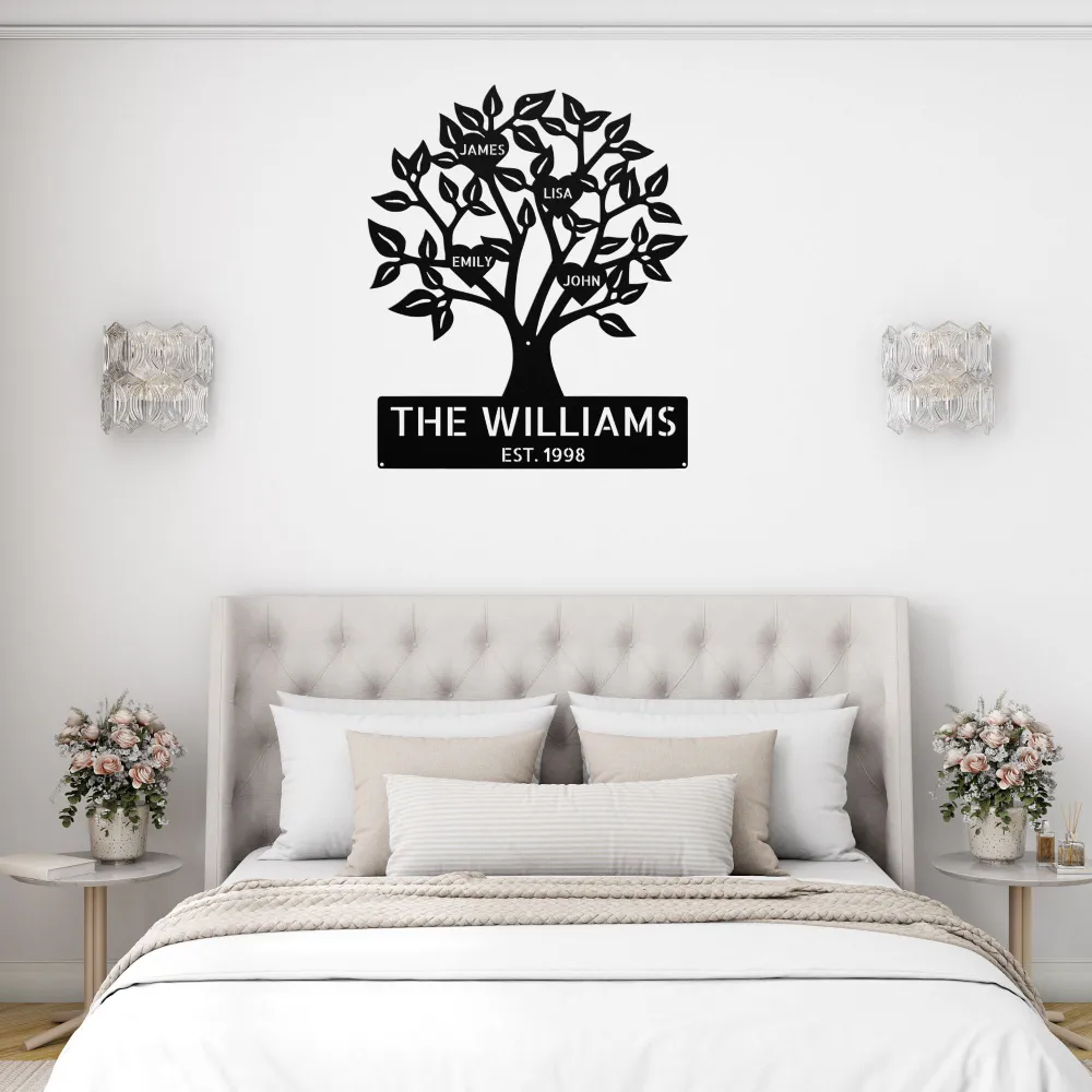 Custom Family Tree Metal Sign Custom Family Tree Metal Sign