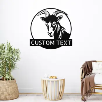Custom Goat Metal Sign