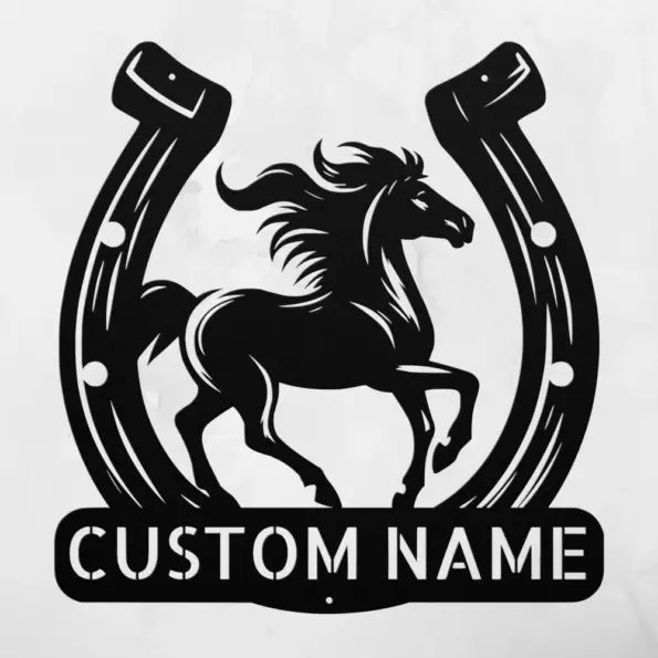 Custom Horseshoe Art Sign