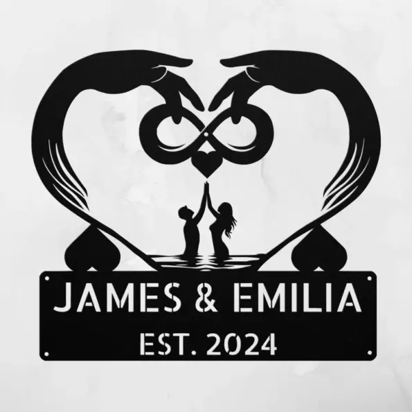 Custom Infinite Love Metal Sign