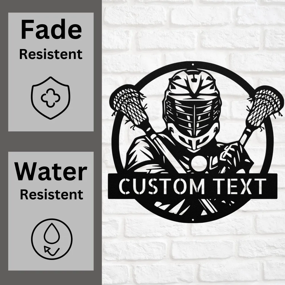 Custom Lacrosse Metal Sign Custom Lacrosse Metal Sign