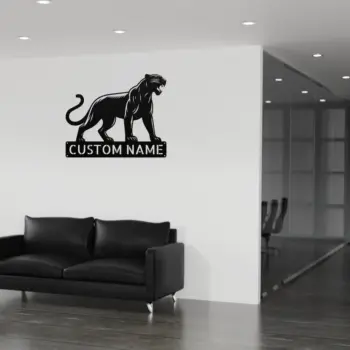 Custom Panther Metal Sign