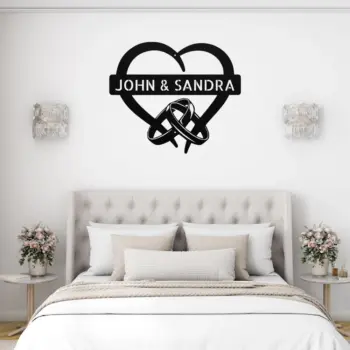 Custom Rings In Heart Metal Sign