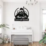 Custom Scuba Diver Metal Sign