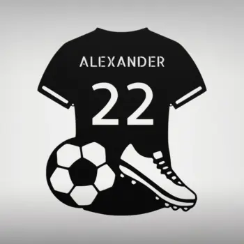 Custom Soccer Jersey Metal Sign