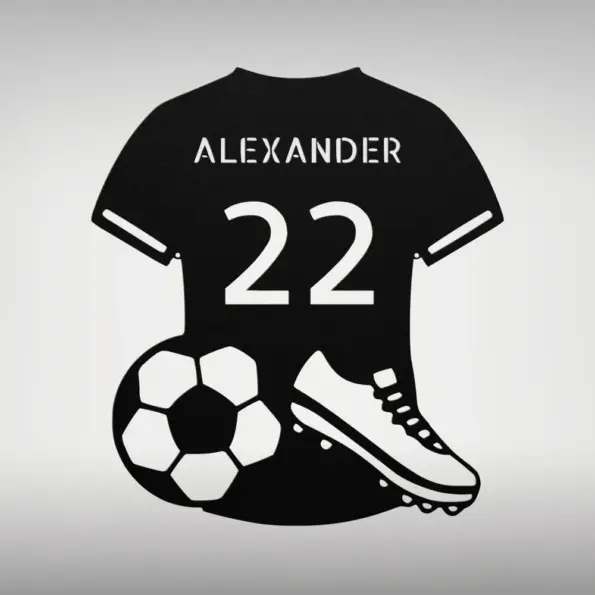 Custom Soccer Jersey Metal Sign