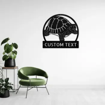 Custom Tortoise Art Metal Sign