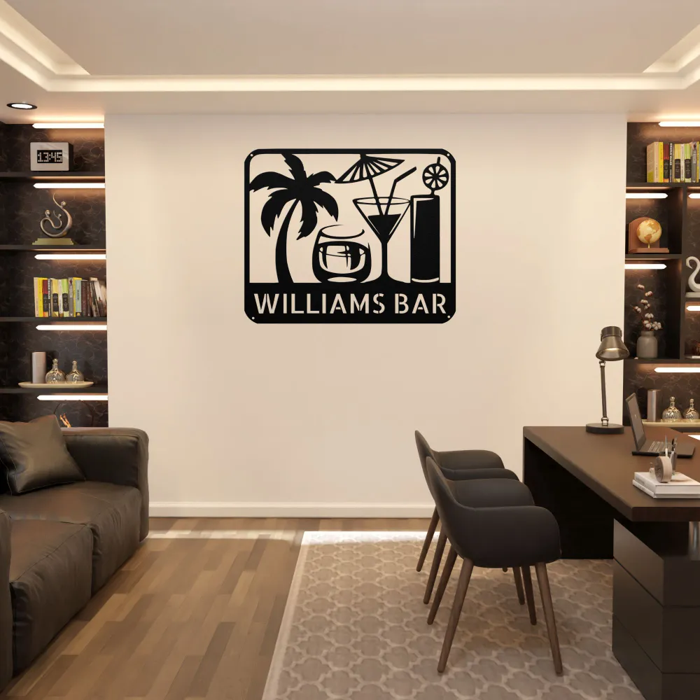 Custom Tropical Drinks Metal Sign Custom Tropical Drinks Metal Sign