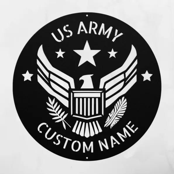 Custom US Army Bald Eagle Metal Sign