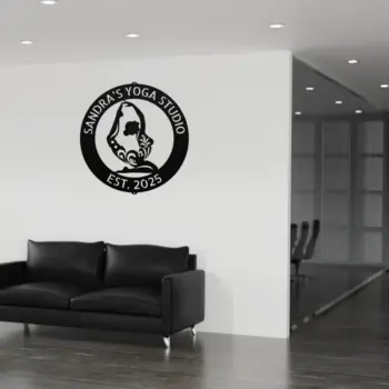 Custom Yoga Metal Sign