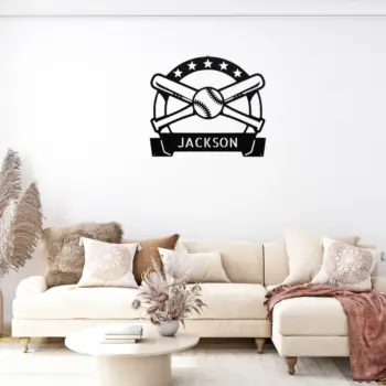 Customized Baseball Metal Sign