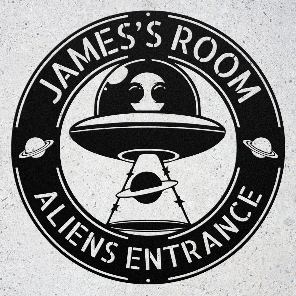 Personalized Alien Metal Sign Personalized Alien Metal Sign