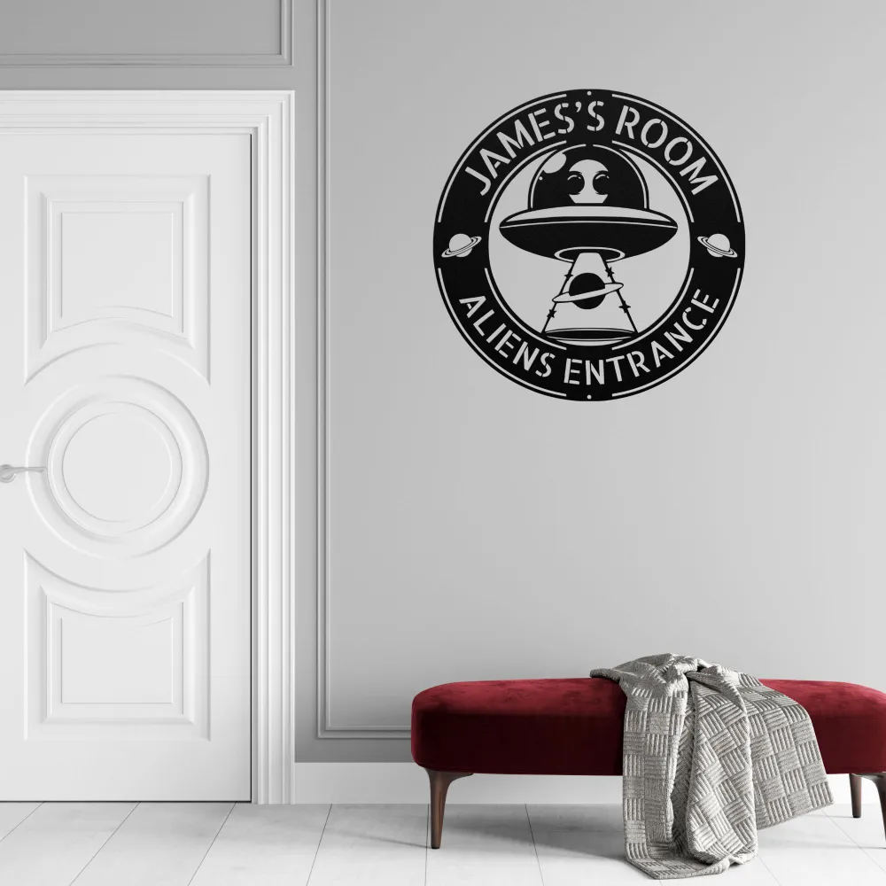 Personalized Alien Metal Sign Personalized Alien Metal Sign