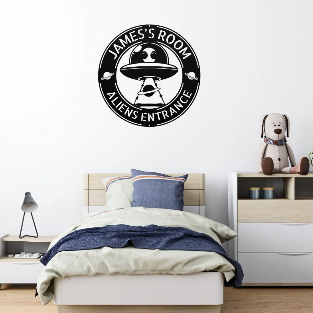 Personalized Alien Metal Sign Personalized Alien Metal Sign
