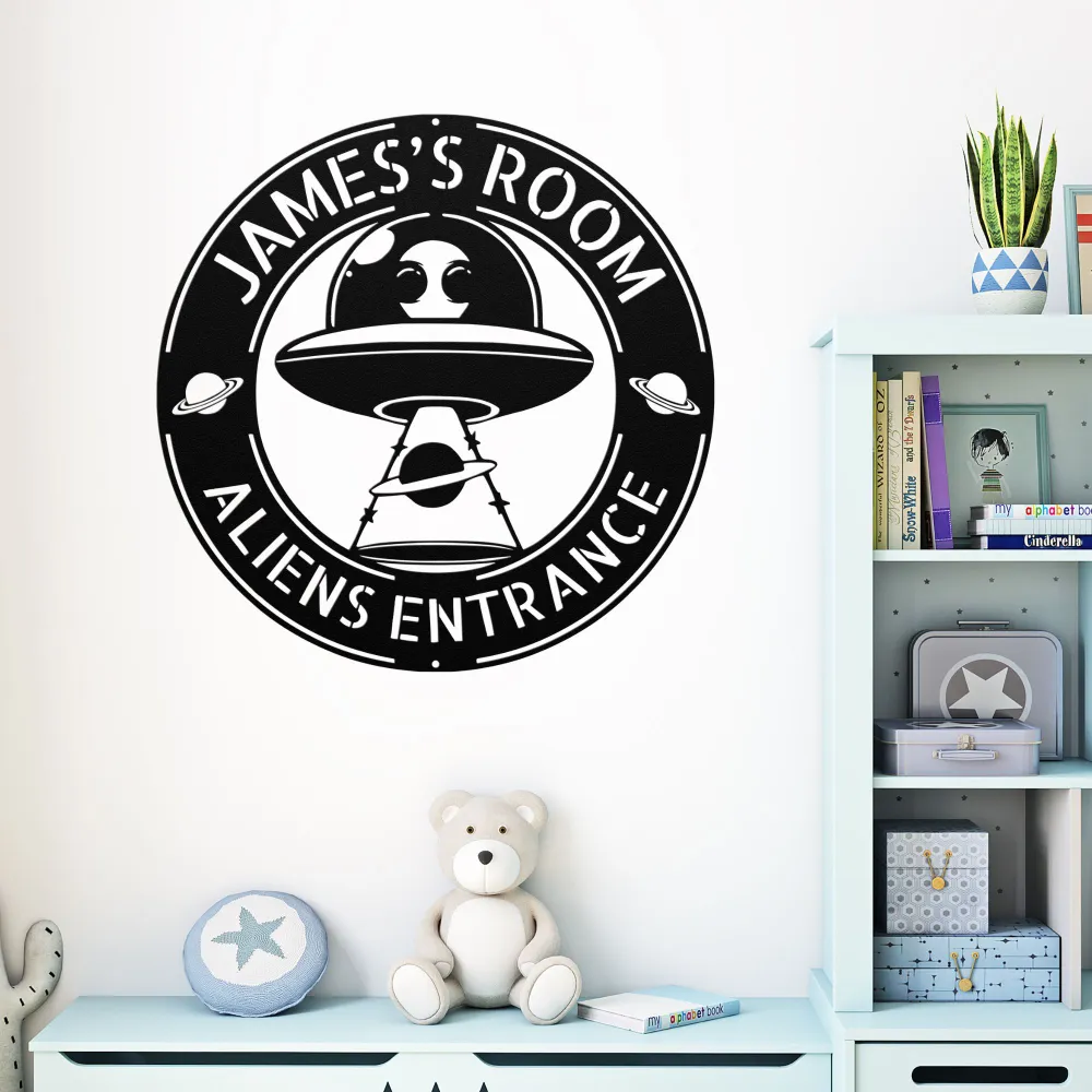 Personalized Alien Metal Sign Personalized Alien Metal Sign