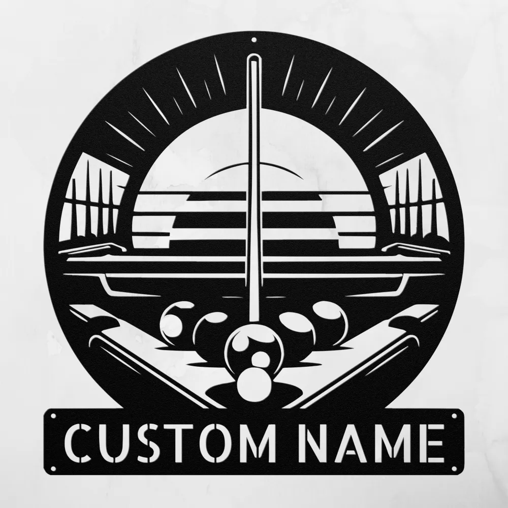 Personalized Billiard Metal Sign Personalized Billiard Metal Sign