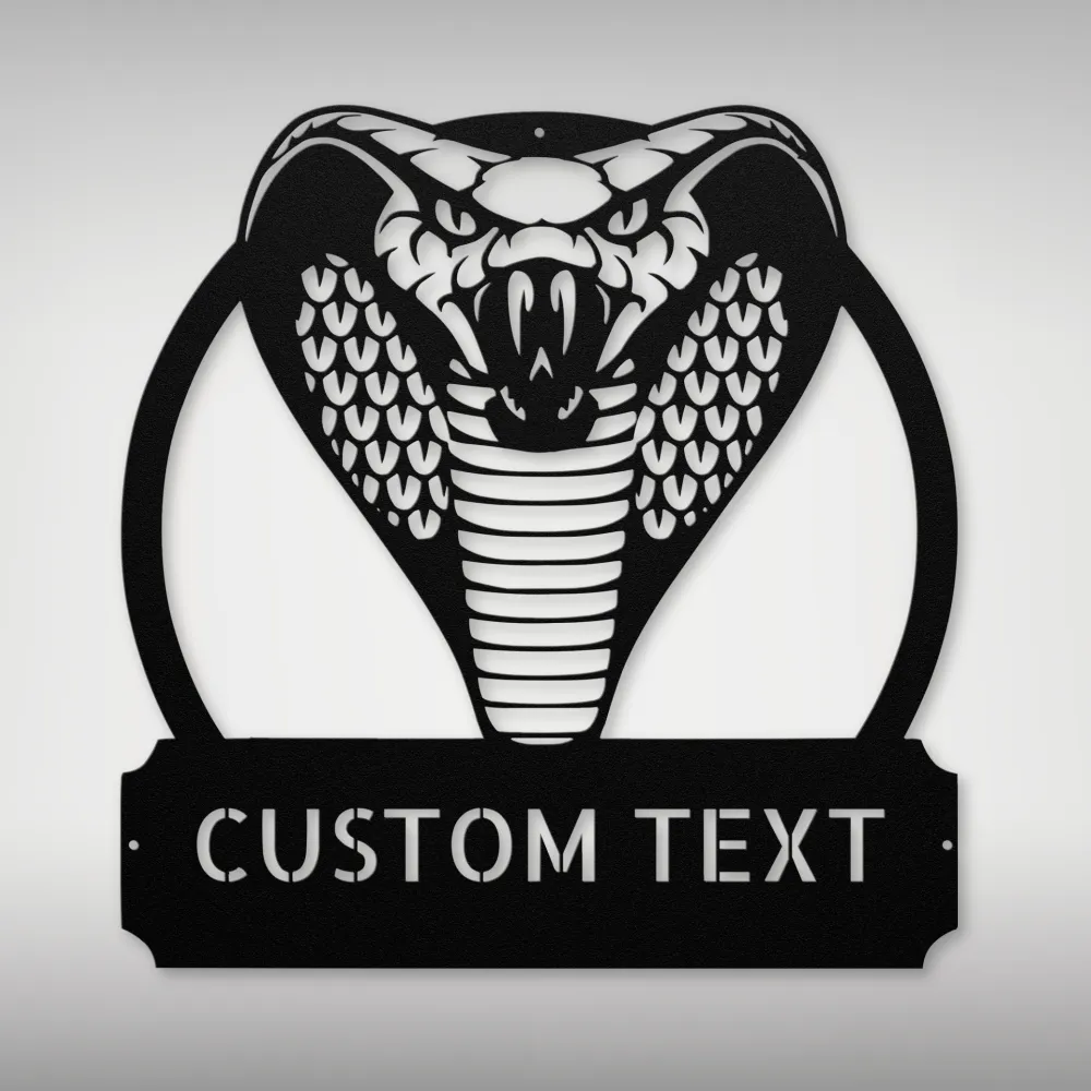 Personalized Cobra Metal Sign Personalized Cobra Metal Sign