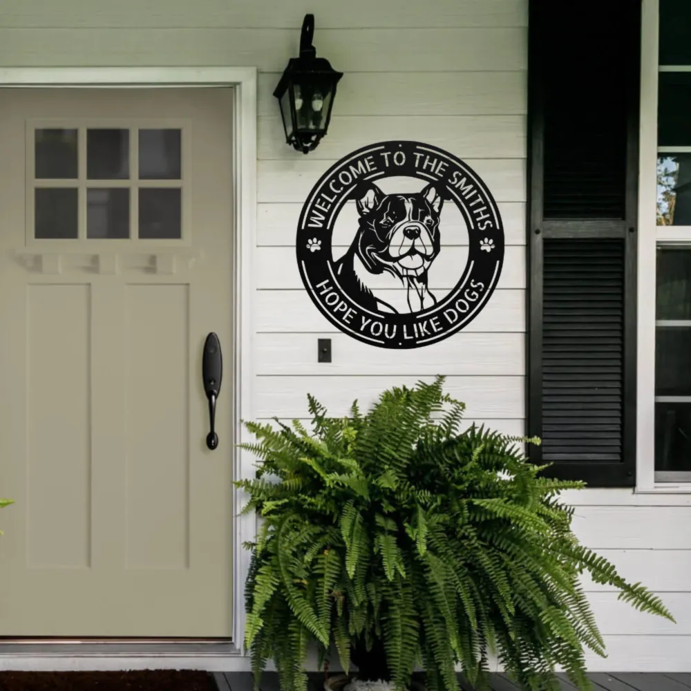 Personalized English Bulldog Metal Sign Personalized English Bulldog Metal Sign