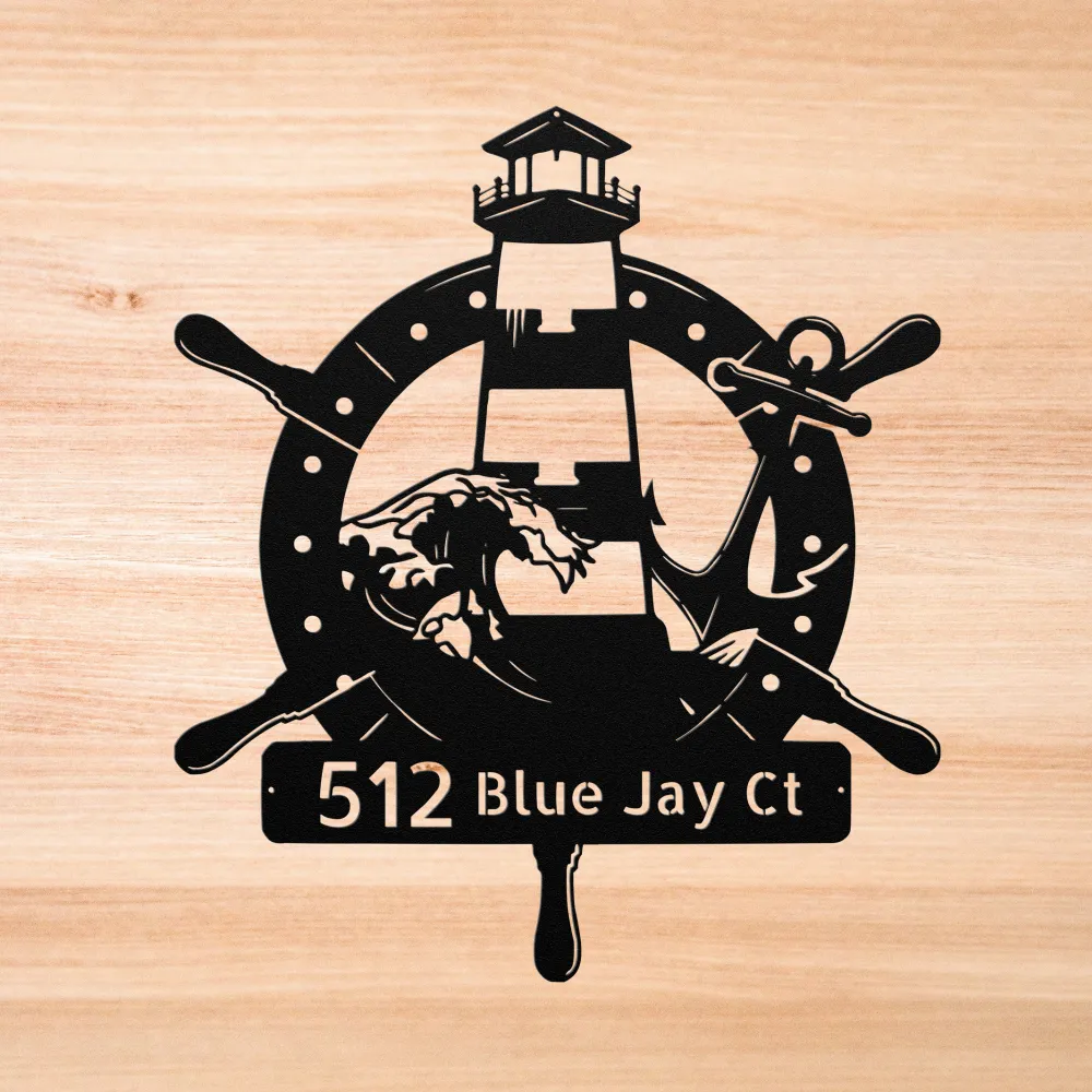 Personalized Lighthouse Metal Sign Personalized Lighthouse Metal Sign