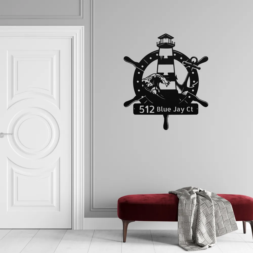 Personalized Lighthouse Metal Sign Personalized Lighthouse Metal Sign