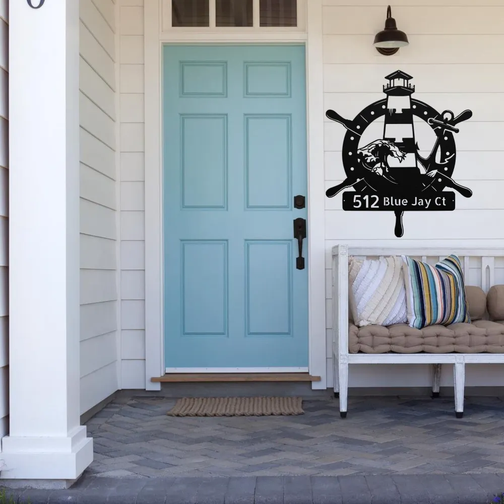 Personalized Lighthouse Metal Sign Personalized Lighthouse Metal Sign