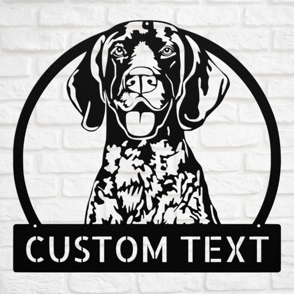 Personalized Pointer Dog Metal Sign Personalized Pointer Dog Metal Sign