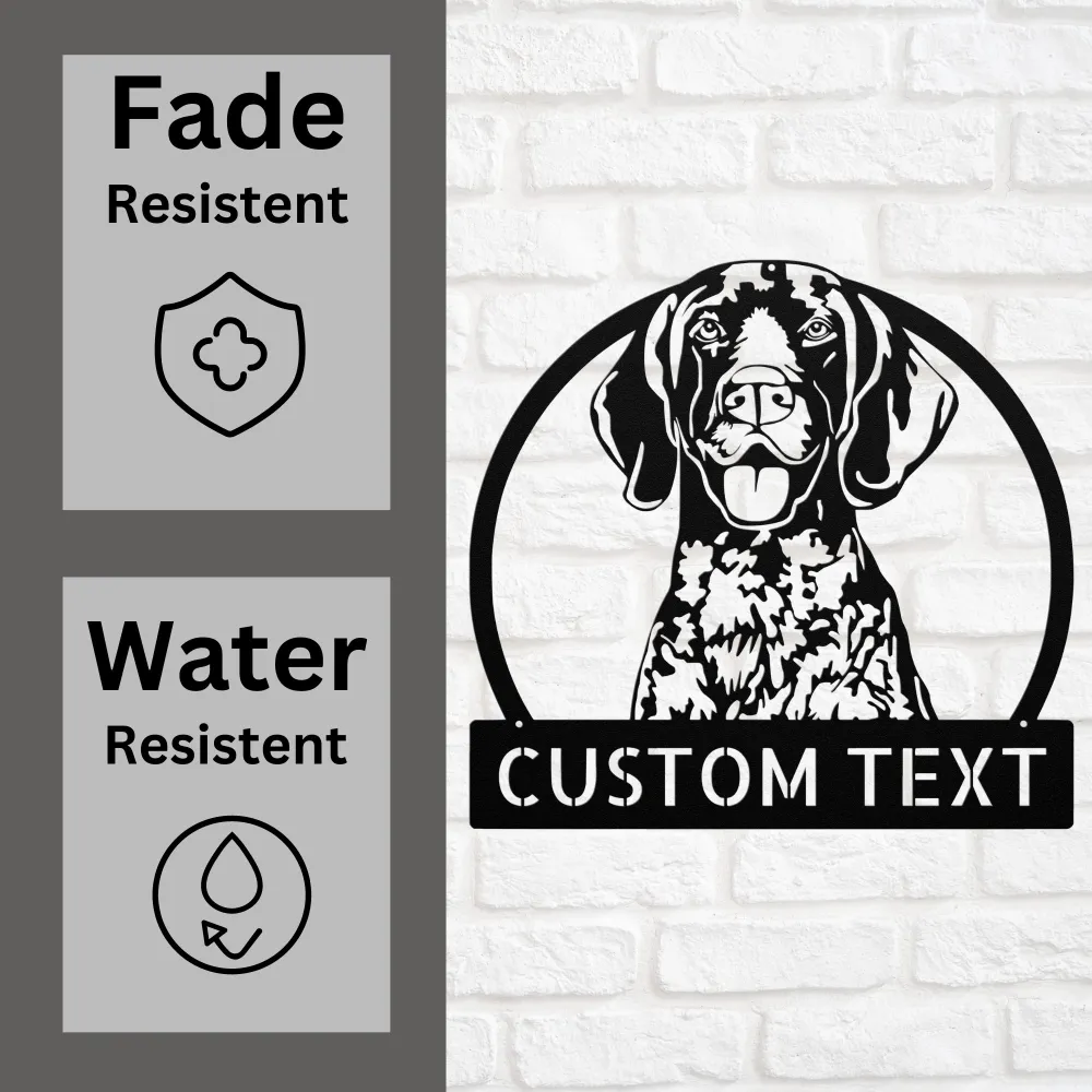 Personalized Pointer Dog Metal Sign Personalized Pointer Dog Metal Sign