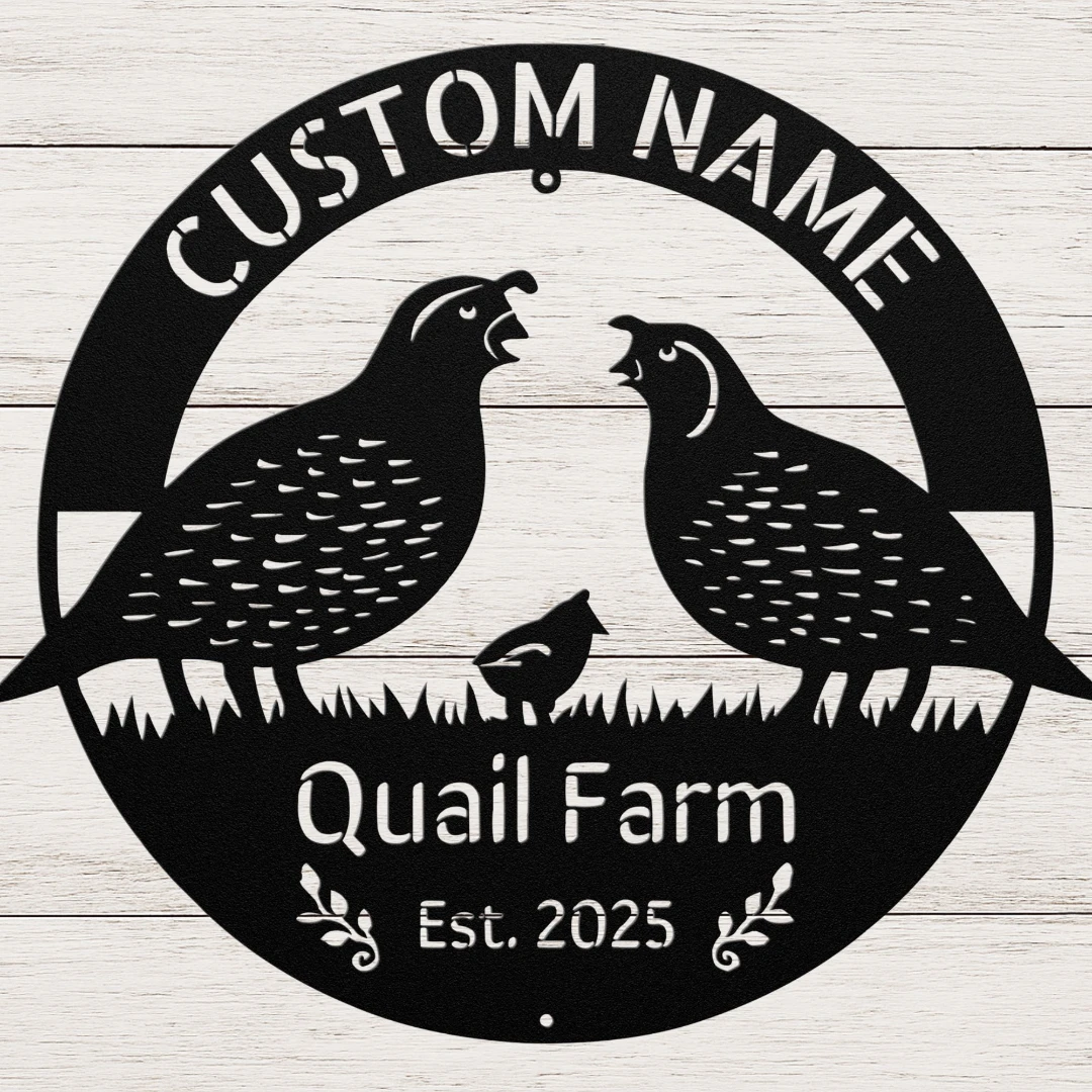 Personalized Quail Metal Sign Personalized Quail Metal Sign