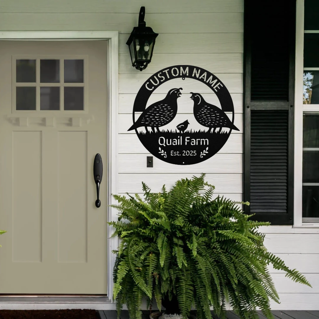 Personalized Quail Metal Sign Personalized Quail Metal Sign