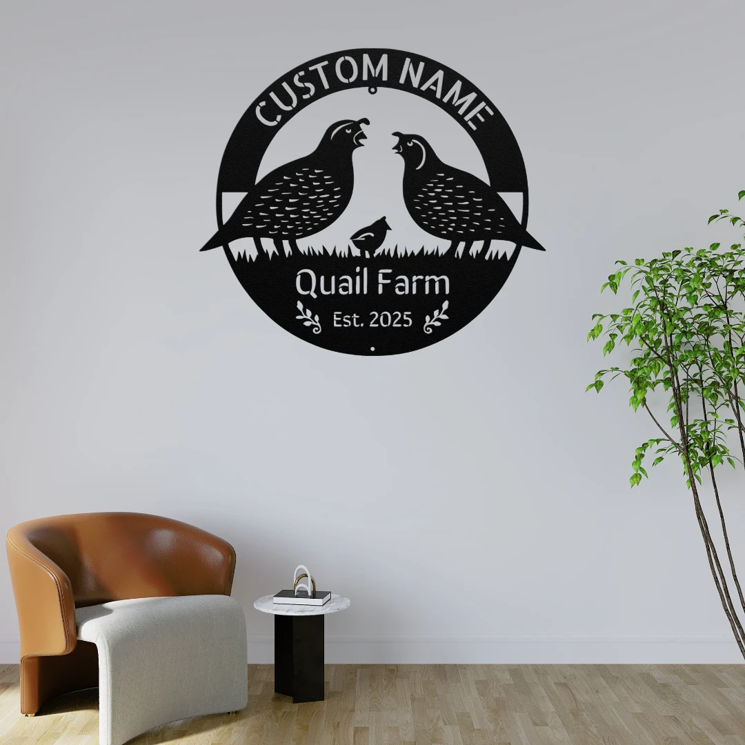 Personalized Quail Metal Sign Personalized Quail Metal Sign