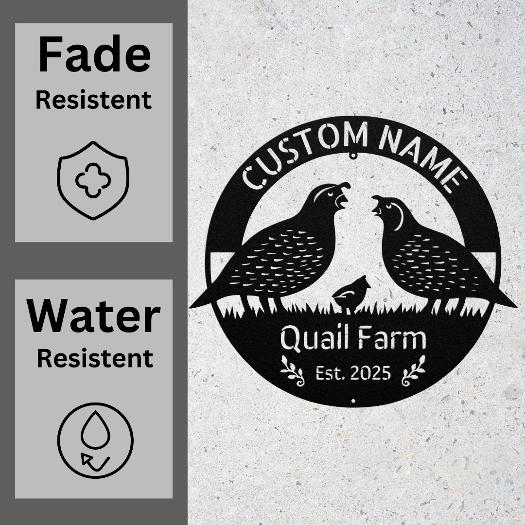 Personalized Quail Metal Sign Personalized Quail Metal Sign