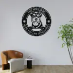 Personalized Schnauzer Dog Metal Sign