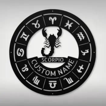 Personalized Scorpio Metal Sign