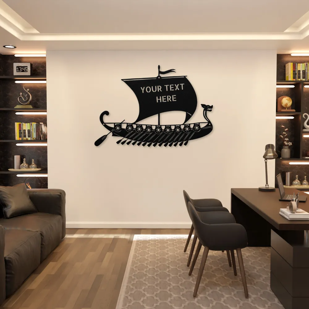 Personalized Viking Ship Metal Sign Personalized Viking Ship Metal Sign